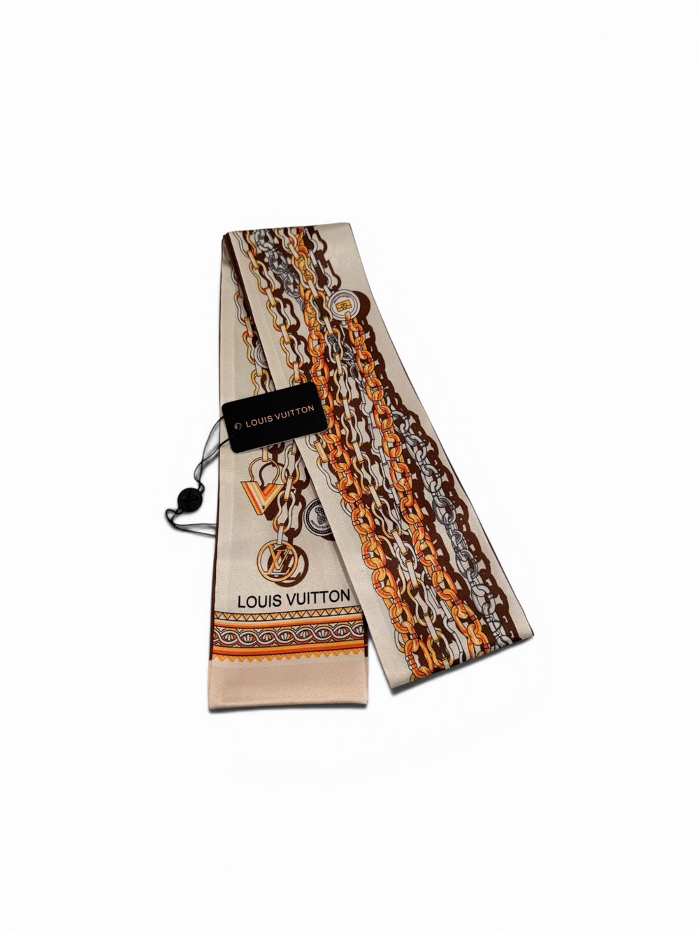 Chain Print Twilly Scarf